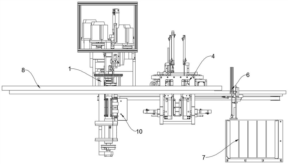 Brand-new working mode integrating material receiving, chambering, flattening and arranging