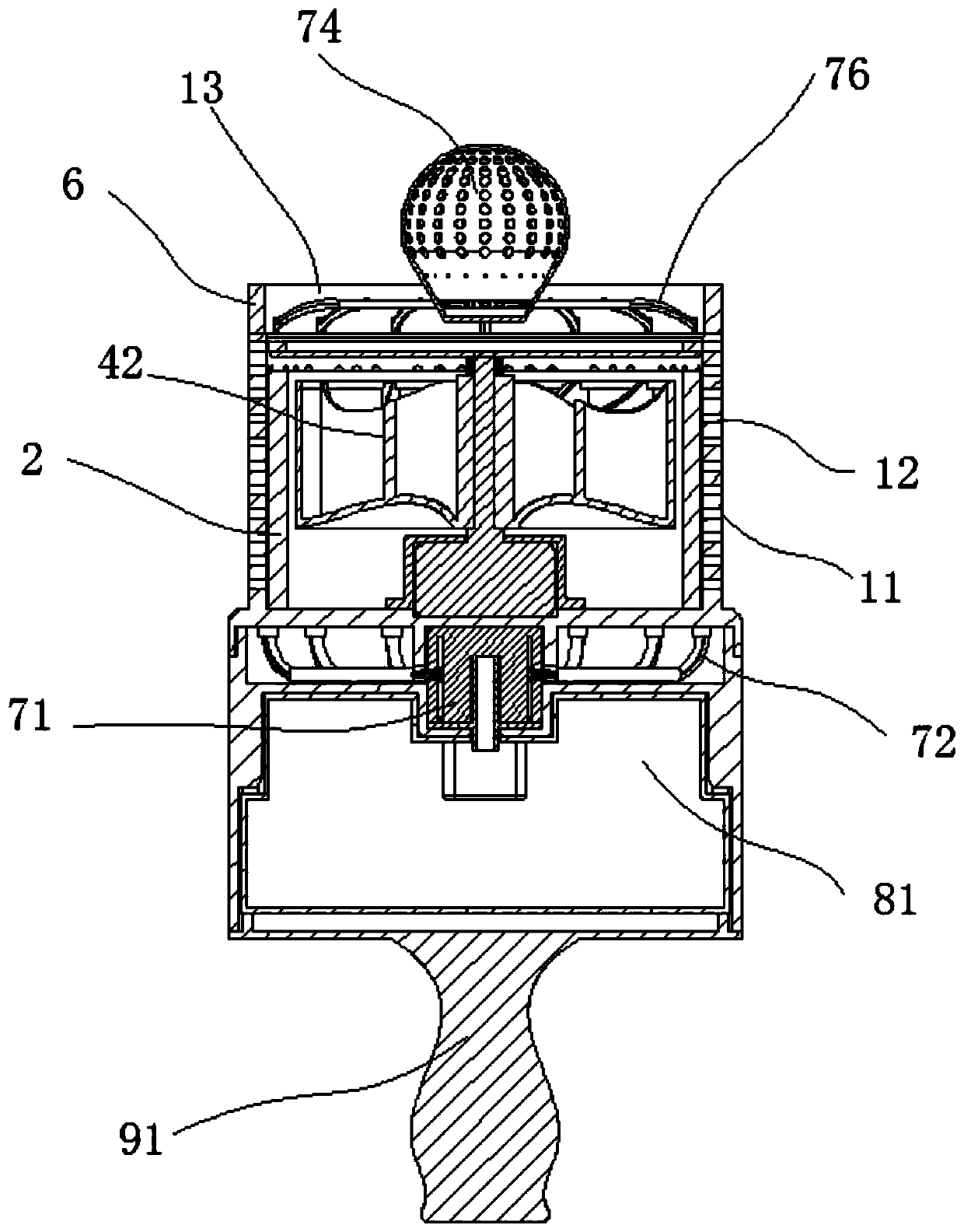 Oral cavity cleaning device