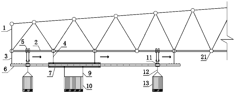 Sliding hanging basket device on spherical net rack