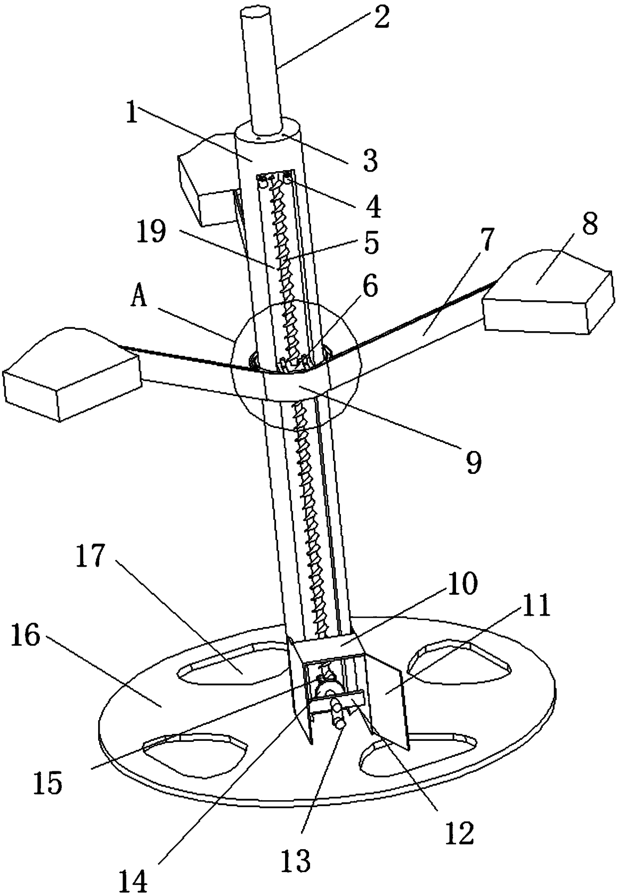 Streetlamp with lifting function and used for garden