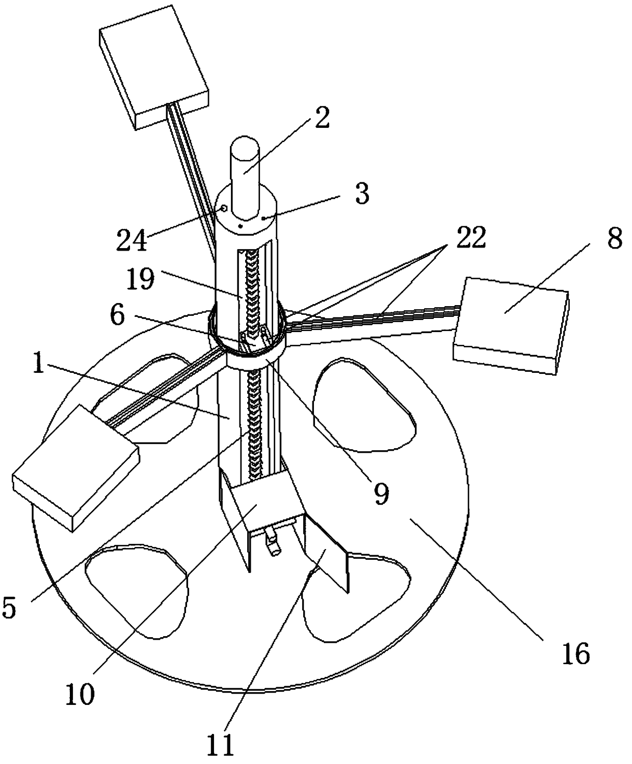 Streetlamp with lifting function and used for garden