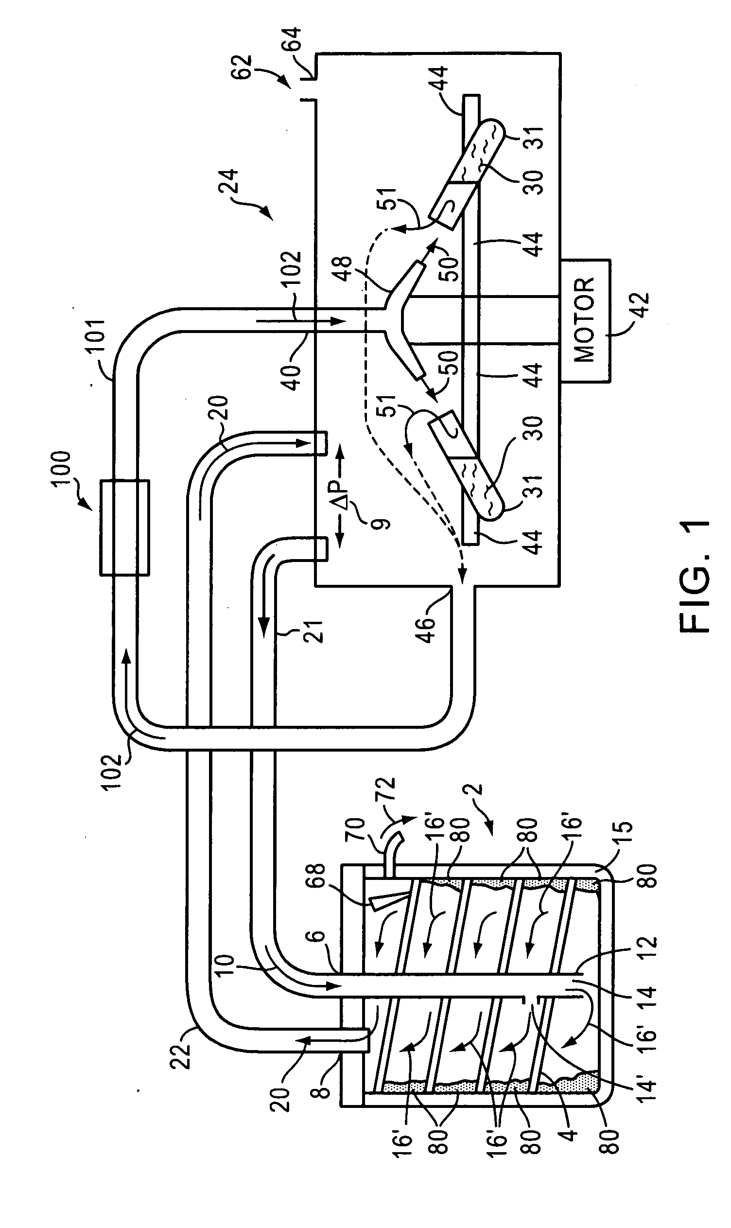 Cold trap to increase gas residence time to increase condensation of vapor molecules