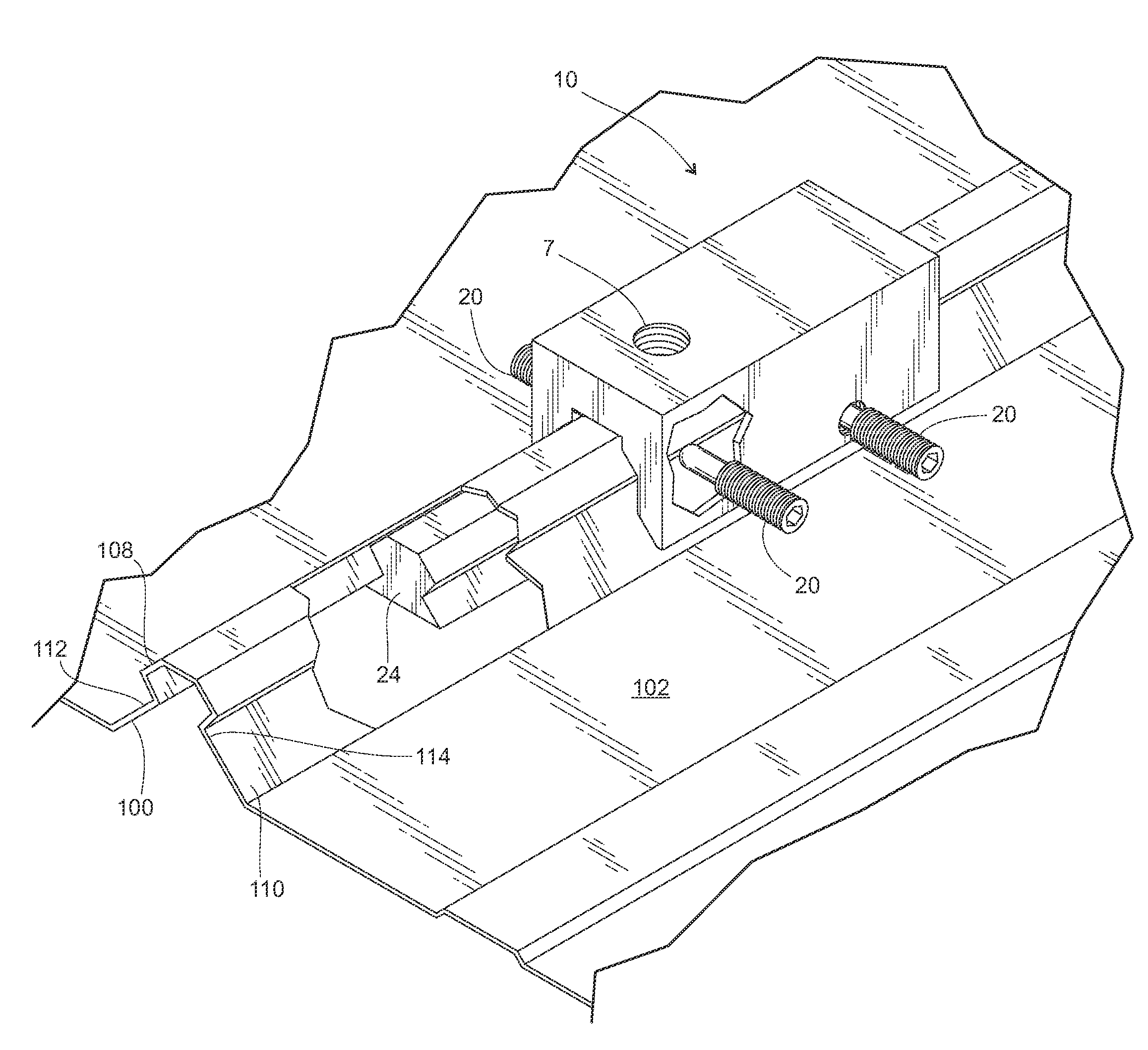 Anchor attachment for a roof panel rib