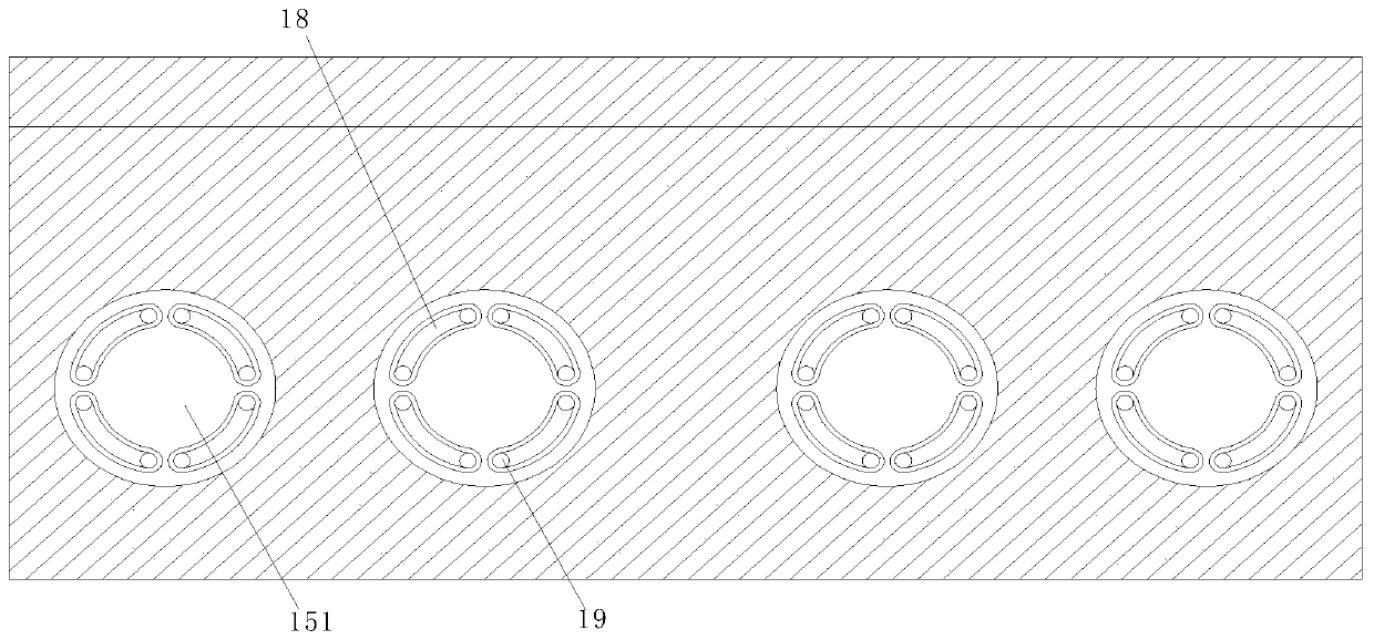 Device for regulating flow of tube blank plastic suction mold forming runner