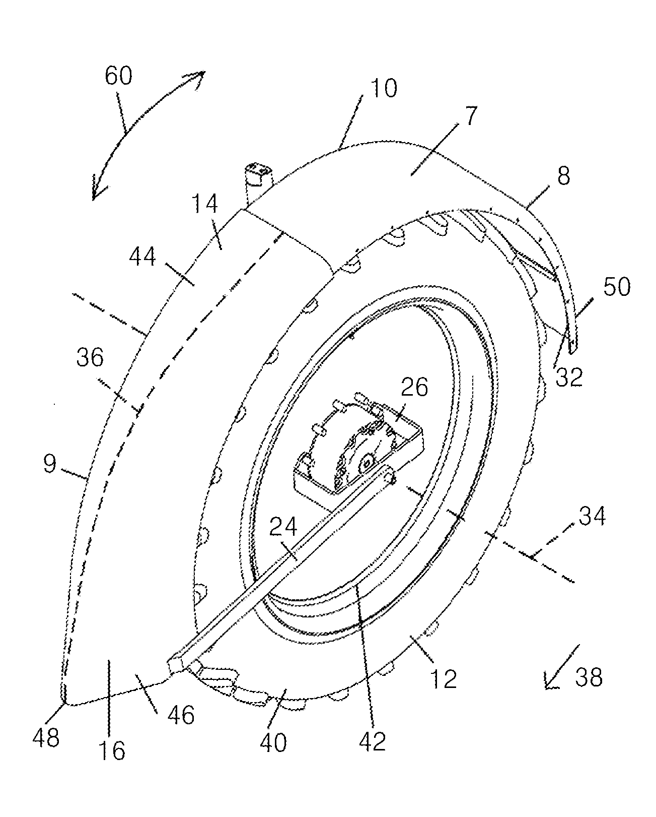 Retractable row crop tire guard