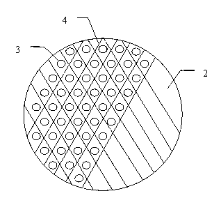 Gas-liquid distribution plate capable of reducing horizontal susceptibility