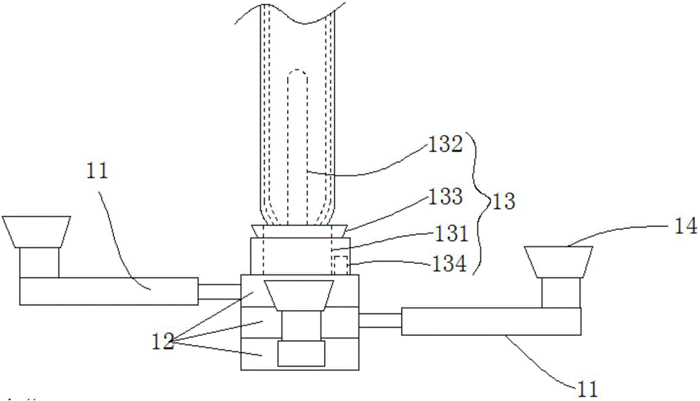 Improved film blowing, printing and rolling all-in-one machine