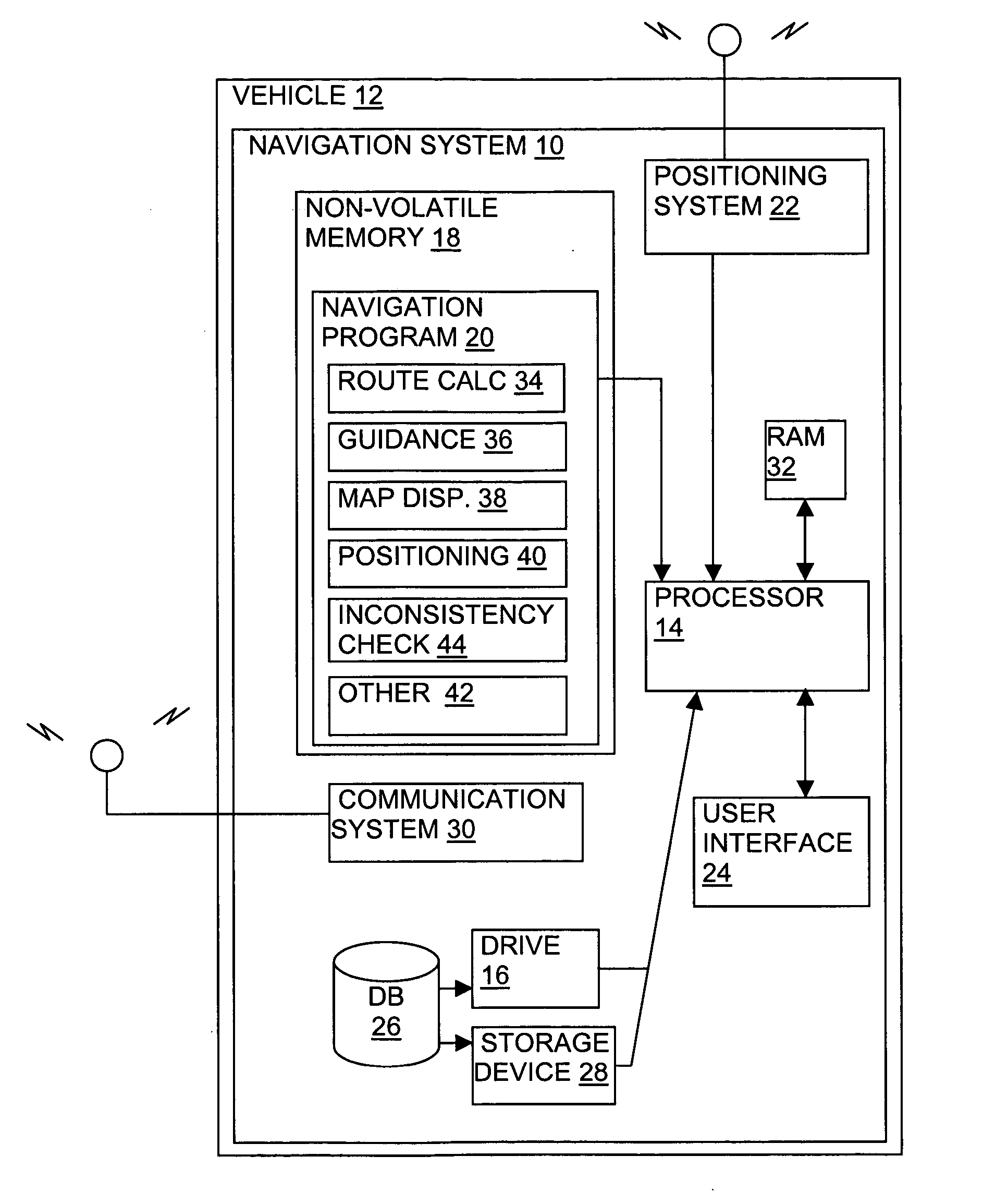 Method of operating a navigation system to report effects of updated portions of a geographic database