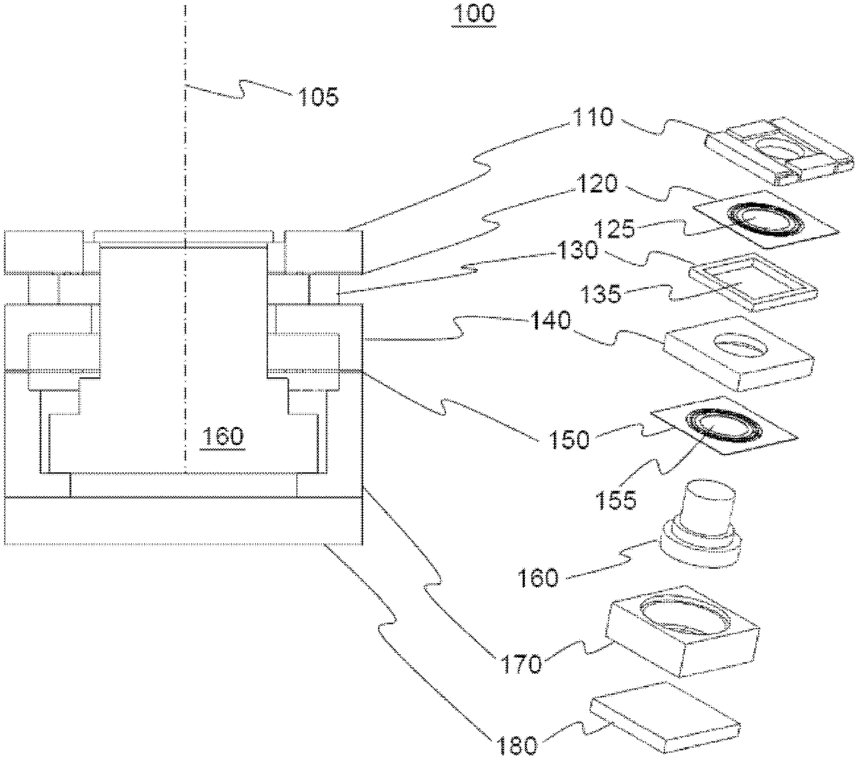 Magnetic structure for miniature imaging device