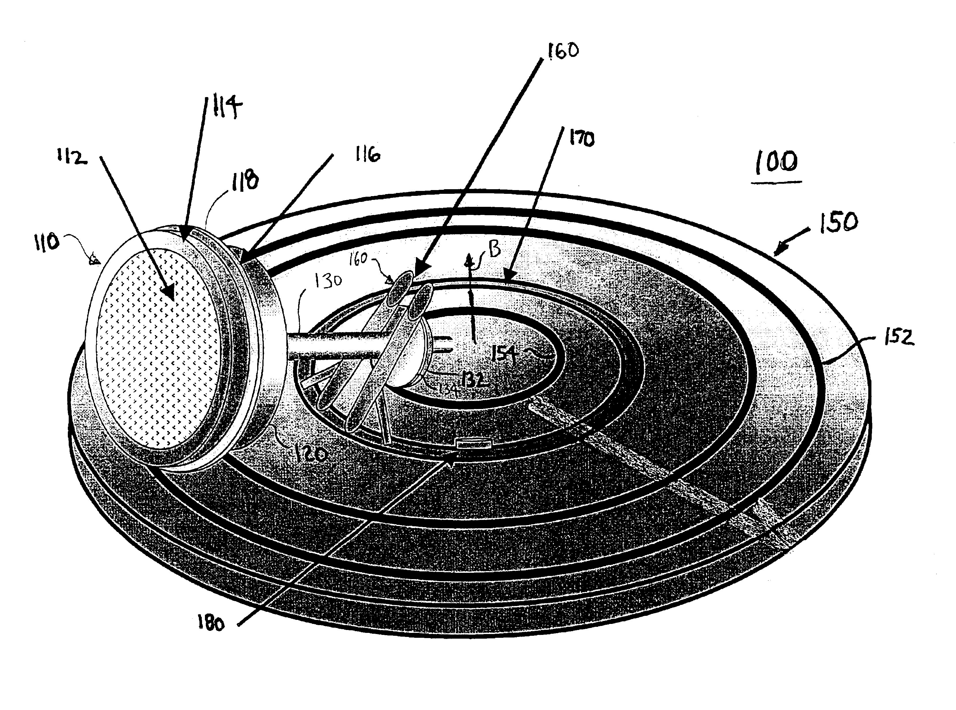 Rolling radar array with a track