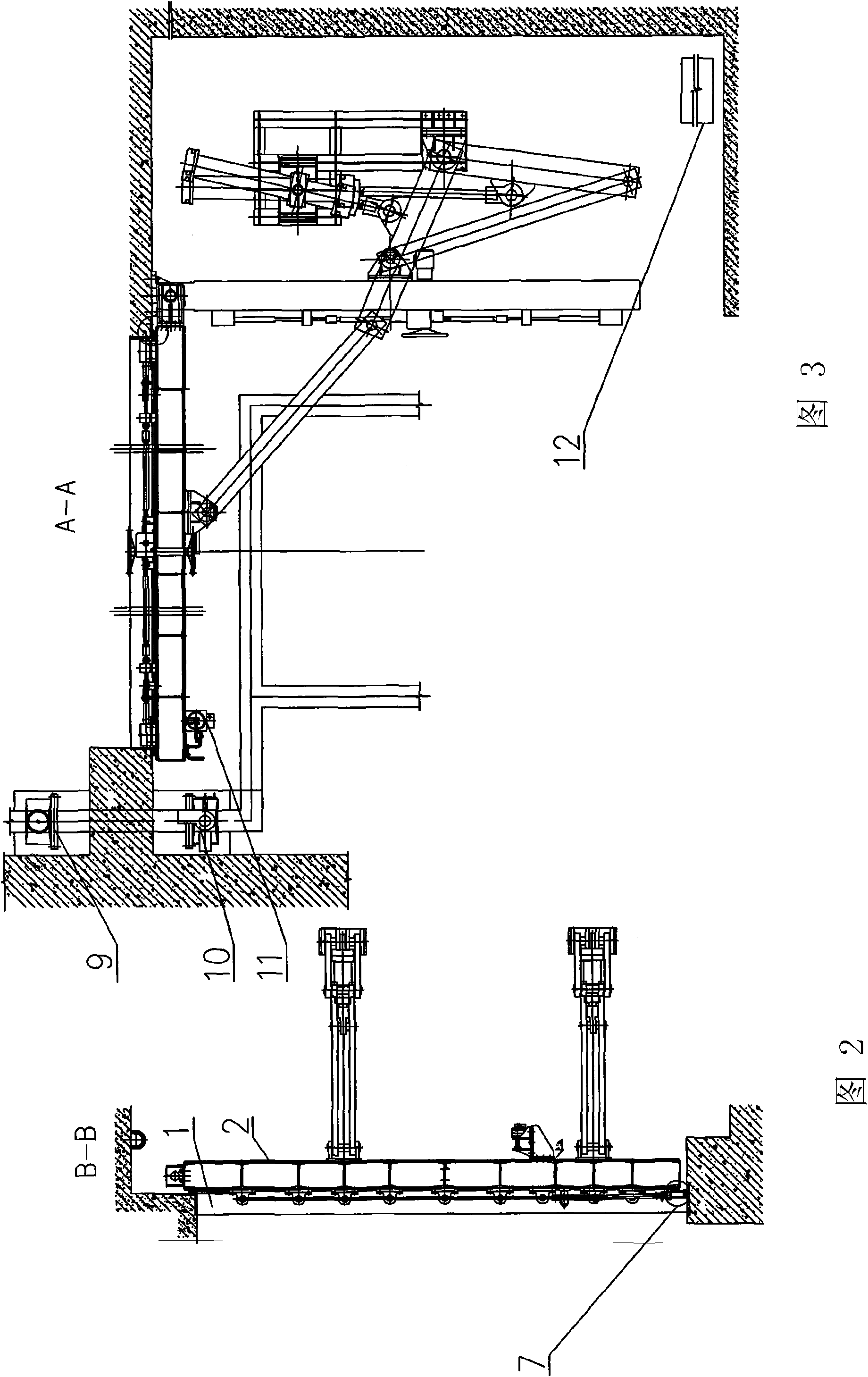 Hydraulic vertically rotary airtight flood and preventive partition door in metro running