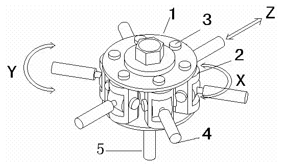 Multidirectional error-adjustable node suitable for suspend-dome space structure