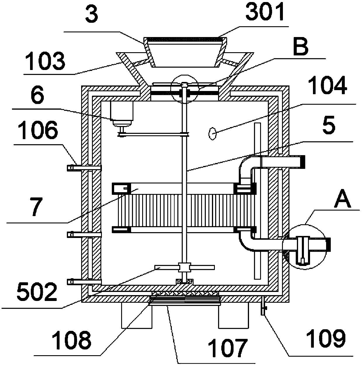 Low-noise cross-flow type cooling tower for architecture heating and ventilation