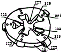 Sole with annular shock absorber