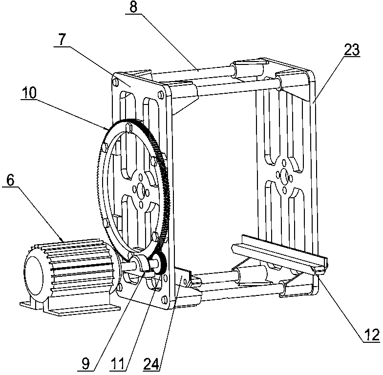 Automatic turnover tool for cleaning of box type shell workpiece