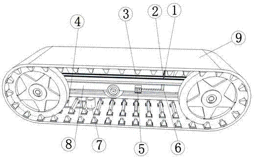 Caterpillar sliding electrical connection structure for earthquake sensor array device