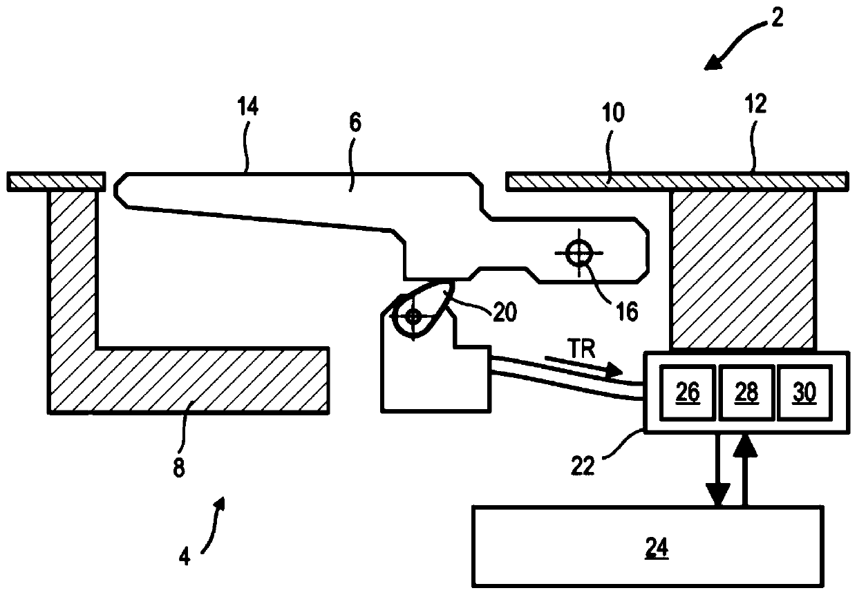 System for controlling the opening of an openable body section of a motor vehicle