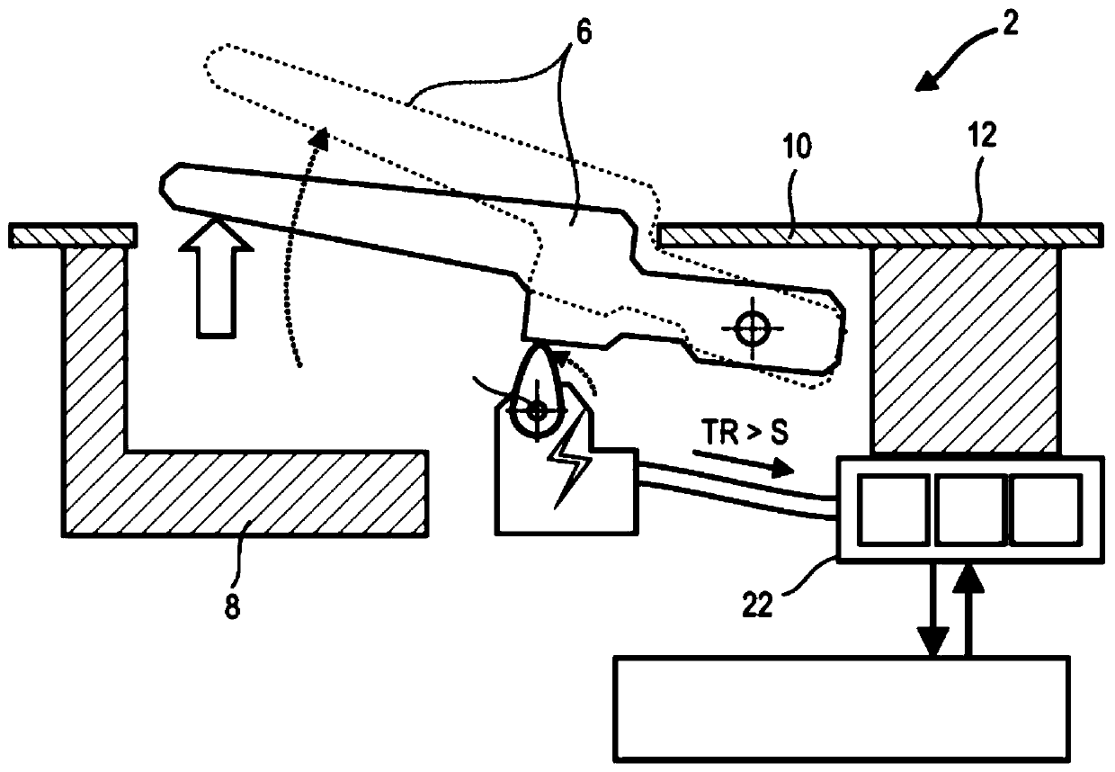 System for controlling the opening of an openable body section of a motor vehicle