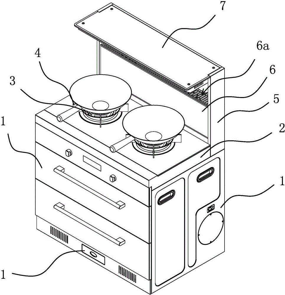 Fluid diaphragm side suction type integrated cooker