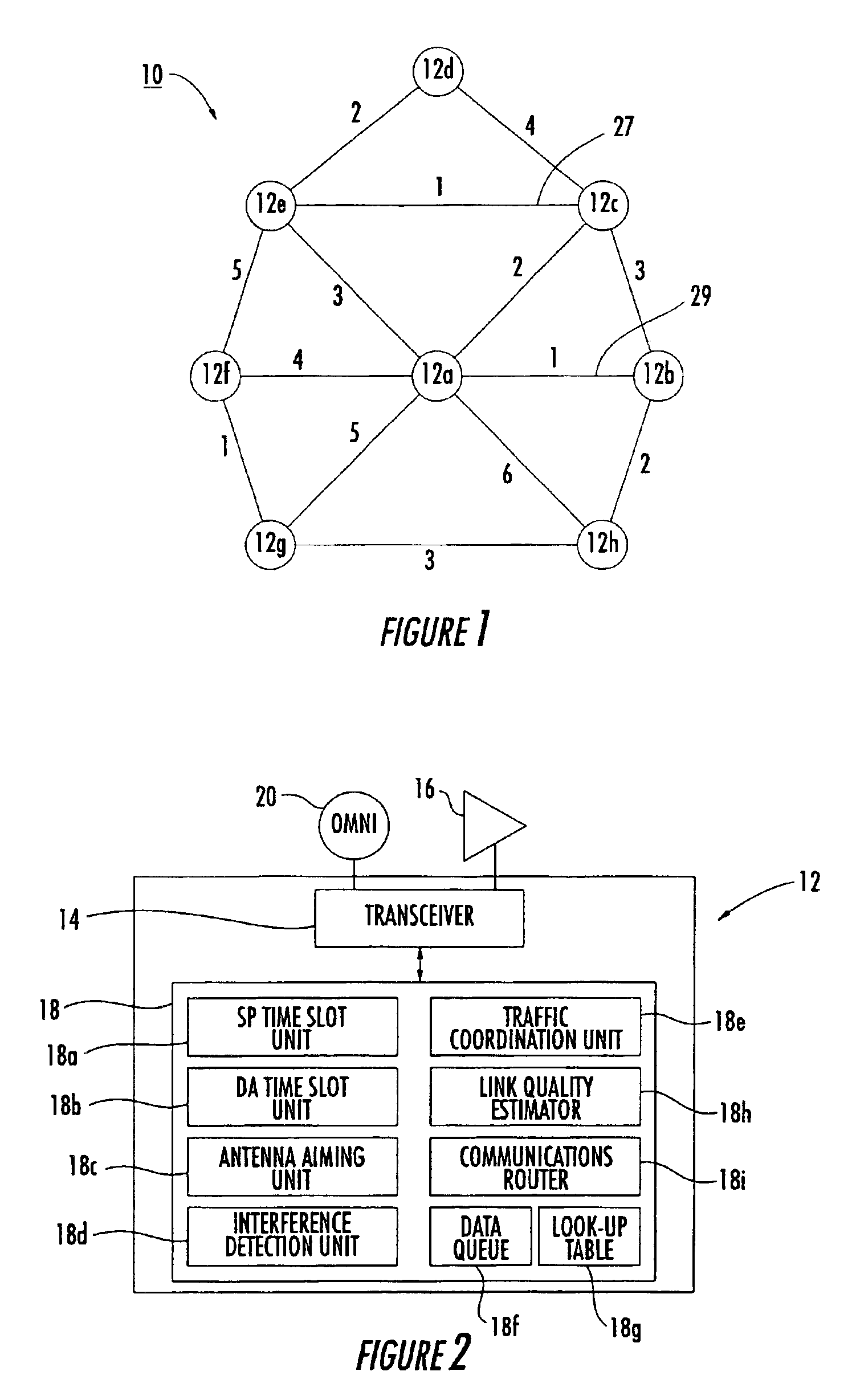 Wireless communication system with enhanced time slot allocation and interference avoidance/mitigation features and related methods