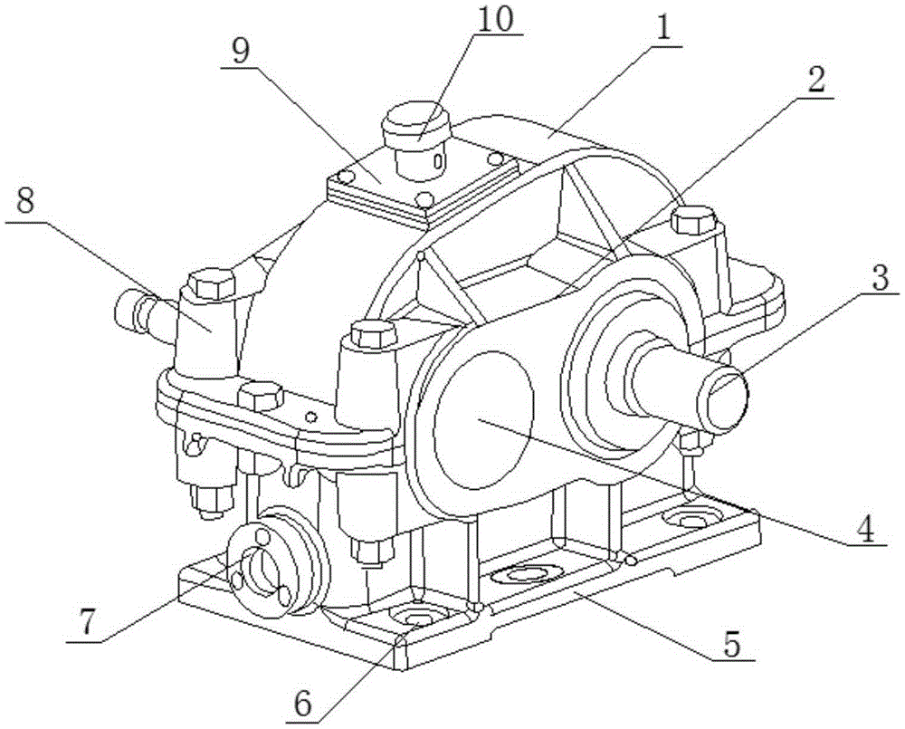 Reduction gearbox of sand dredger and machining method for reduction gearbox