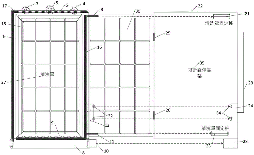 Water-free cleaning device for photovoltaic module