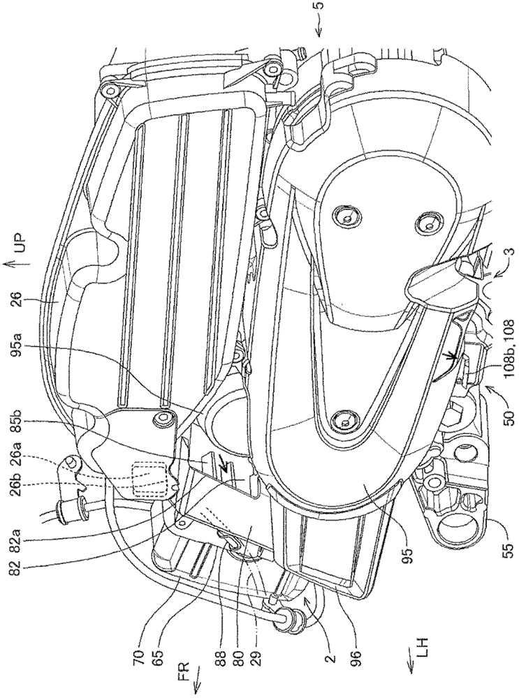 Cooling air introducing structure for V-shaped belt type continuously variable transmission