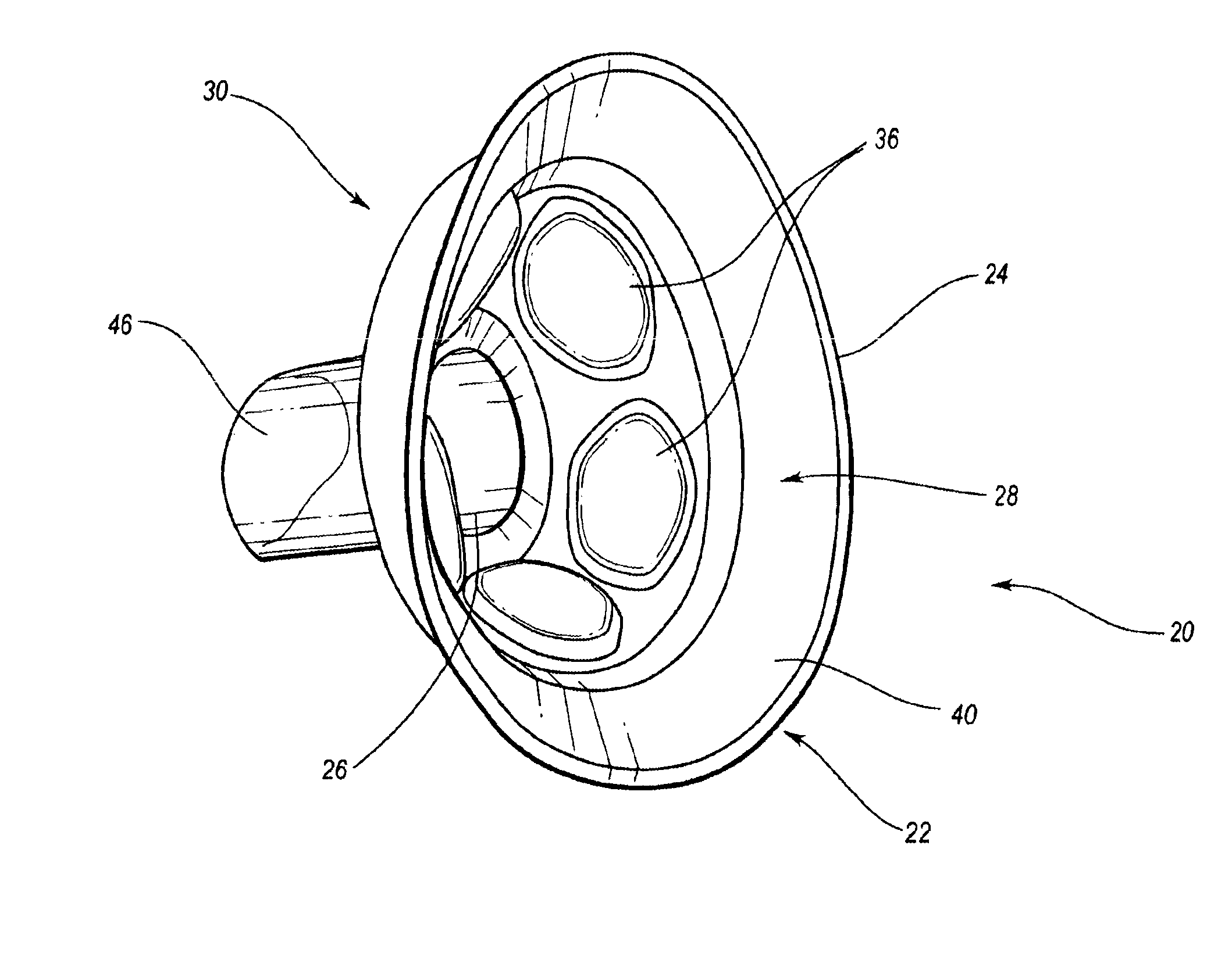 Flexible insert for application onto a rigid breastshield