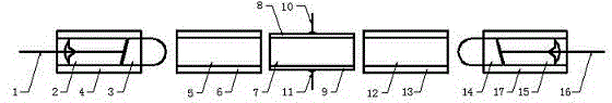 Low-voltage transmission-type optical fiber online electro-optical Q-modulation switch