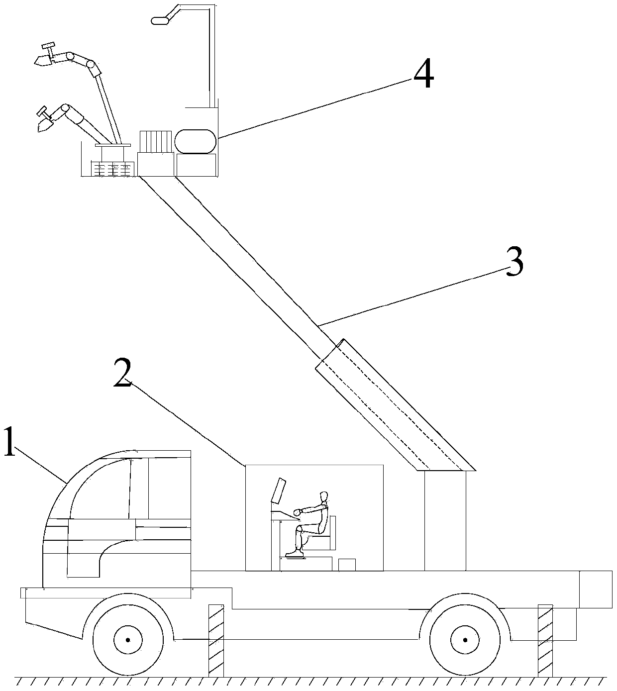 Lead wire connecting method for live working robot