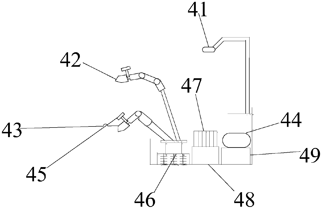 Lead wire connecting method for live working robot