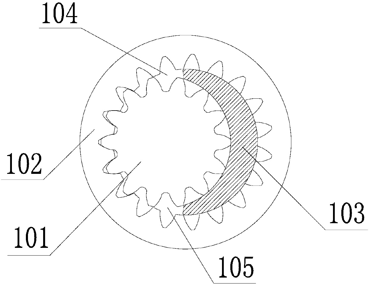 An internal meshing ball gear pump