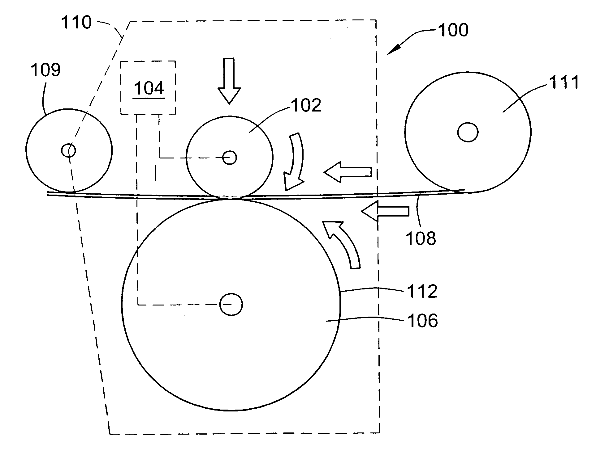 Add roller for a fiber placement machine