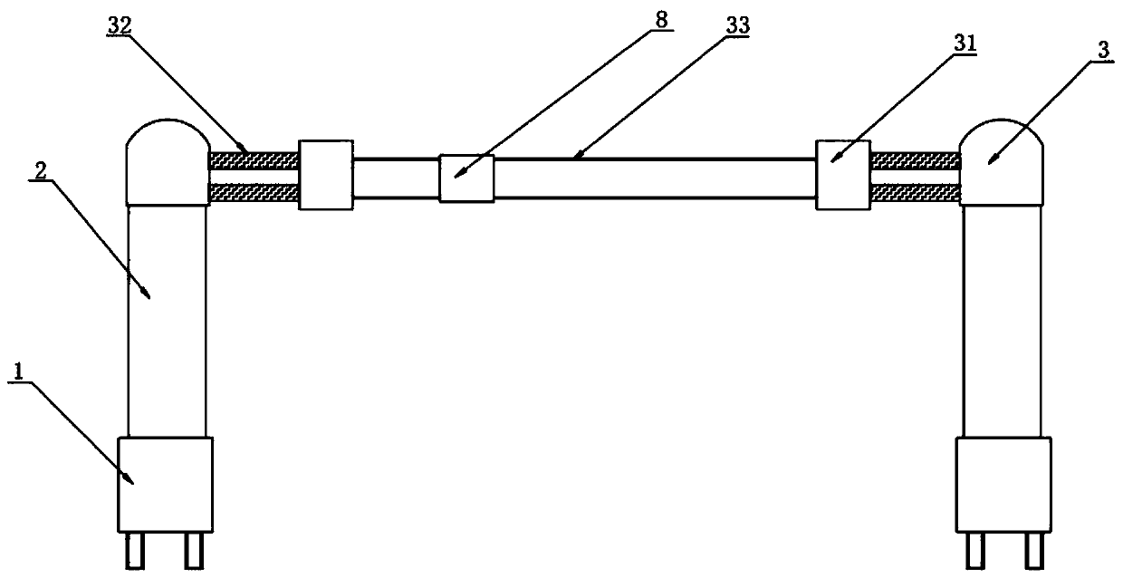 Clinical fixation and operating device of B-mode ultrasound probe for B-mode ultrasound room