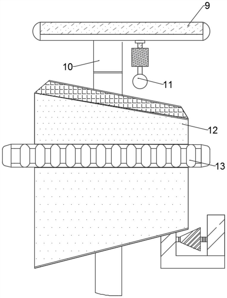 A device for protecting LED downlights by adjusting the light angle