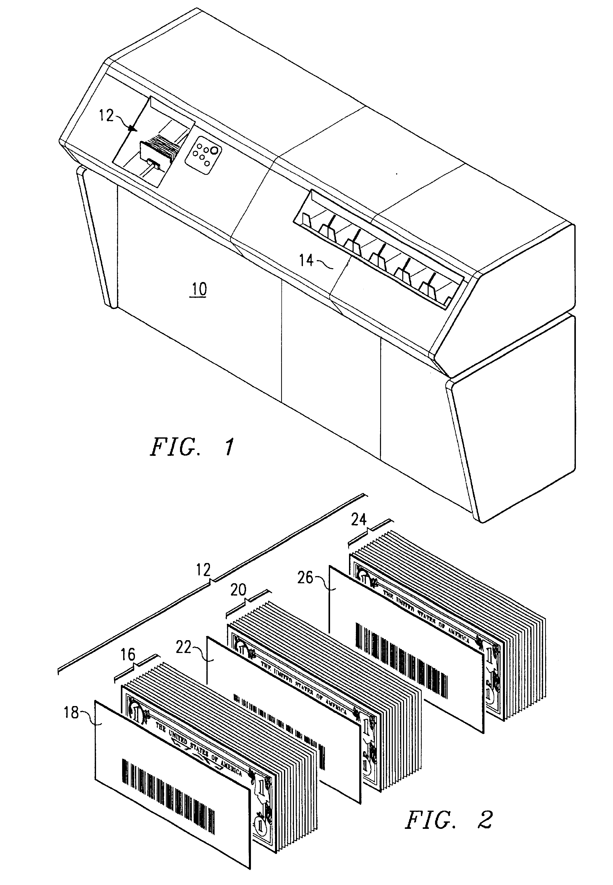 Method for semi-continuous currency processing using separator cards