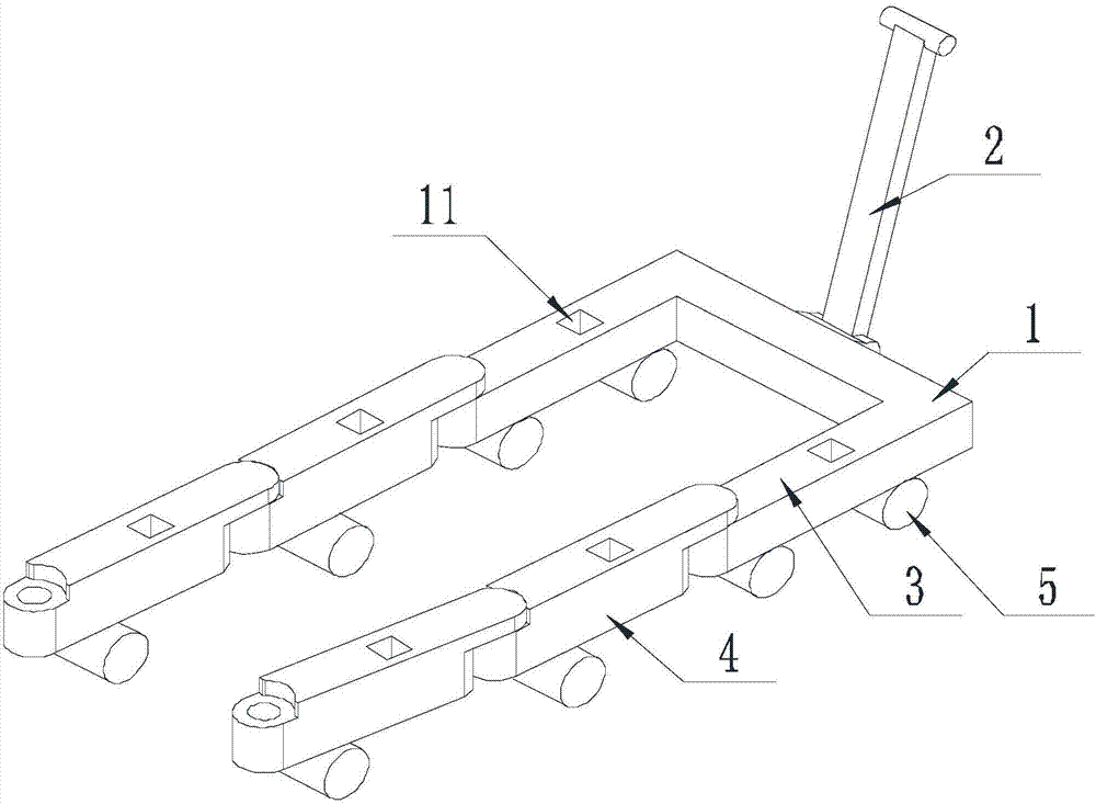 Bearing-area-adjustable oil drum moving tool