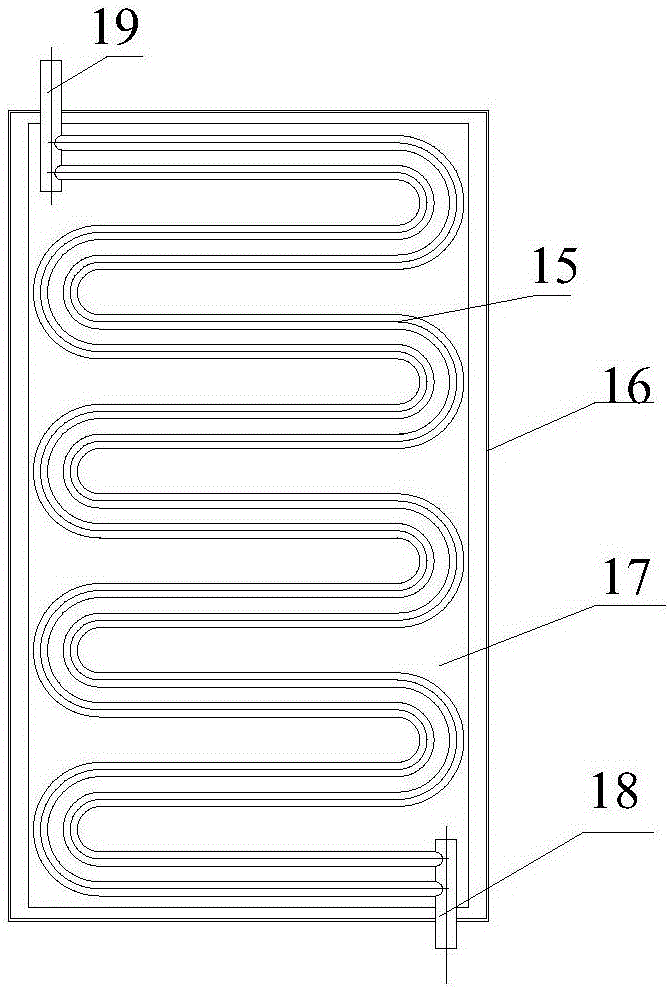 Aluminum electrolysis cell side wall waste heat power generation device based on organic flash evaporation circulation