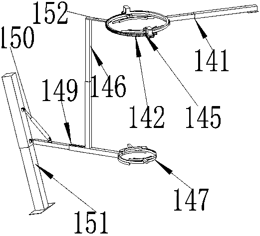 Driving device for cycle motion of tree digging cutter