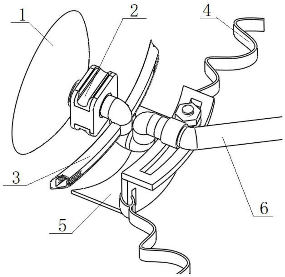 Fixed saliva drainage device used after tooth extraction