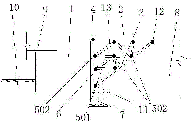 Pile truss combined type bridge-road transition section structure independent of bridge abutment