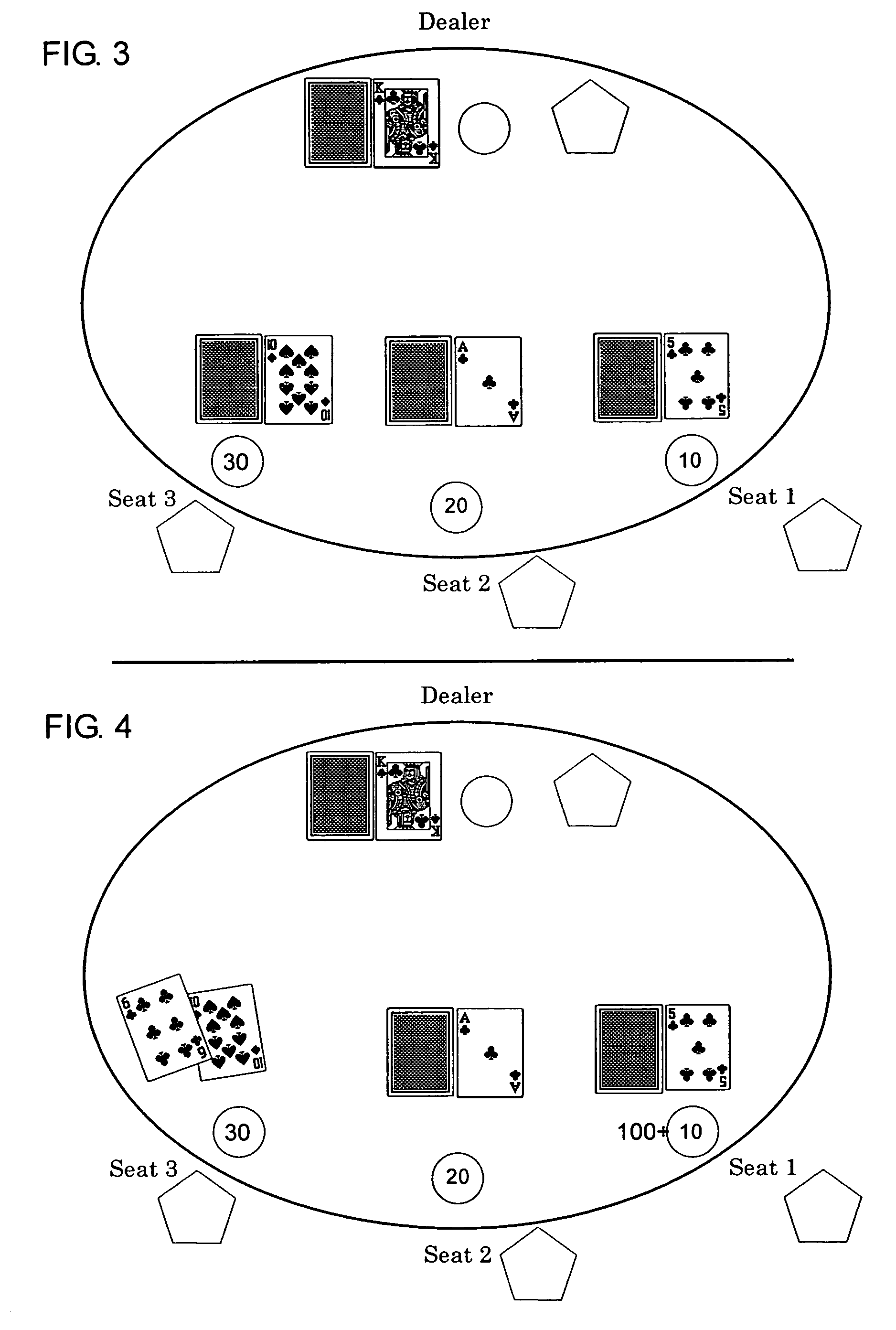 Active dealer version of blackjack