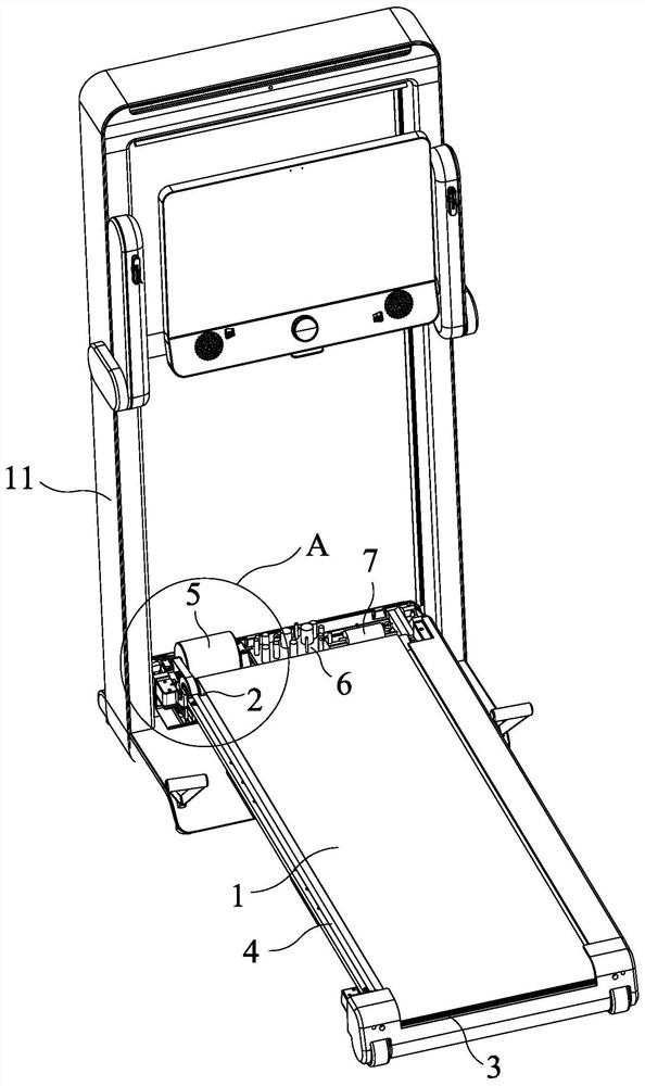 Damping control method for large-gradient running belt of fitness center