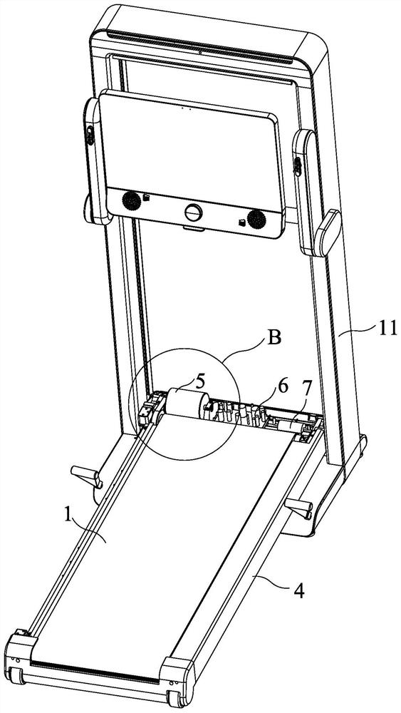 Damping control method for large-gradient running belt of fitness center