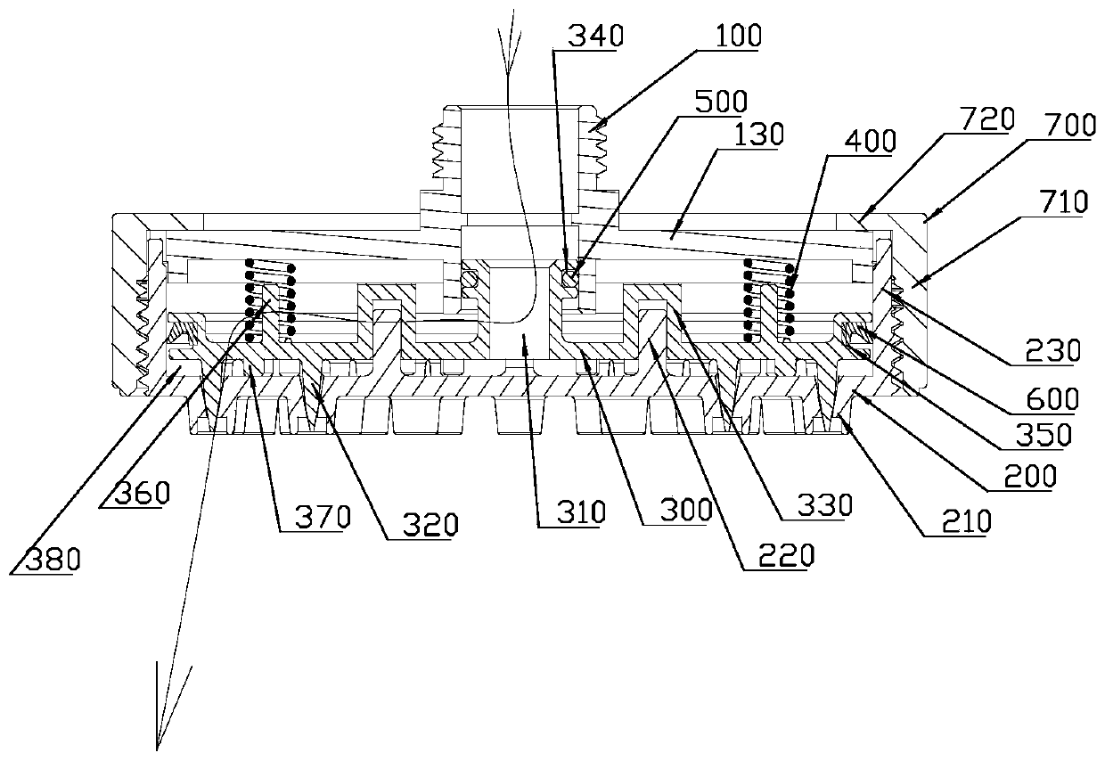 Self-adaptive pressure shower head