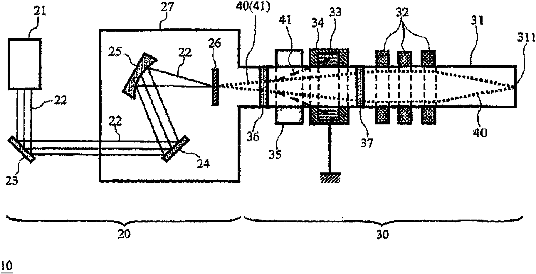 Ion transporter, ion transport method, ion beam irradiator, and medical particle beam irradiator