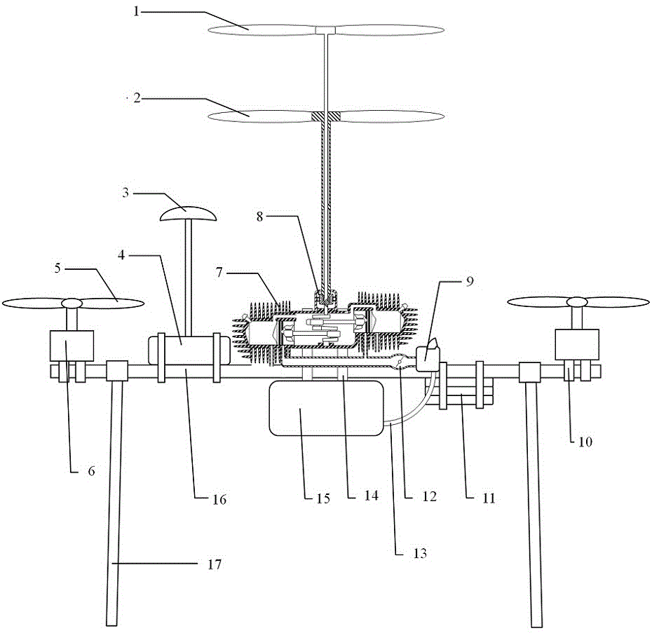 Oil-electric hybrid power multi-rotor aircraft