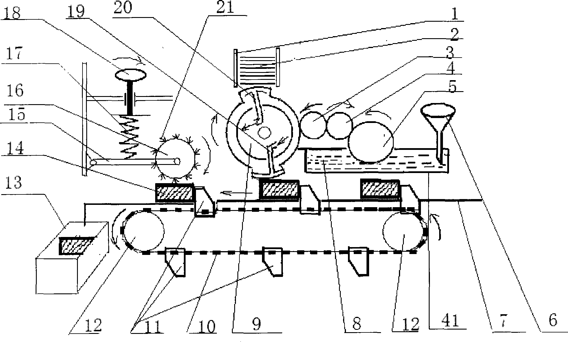 Electromechanical device for continuously, rapidly and pneumatically labelling