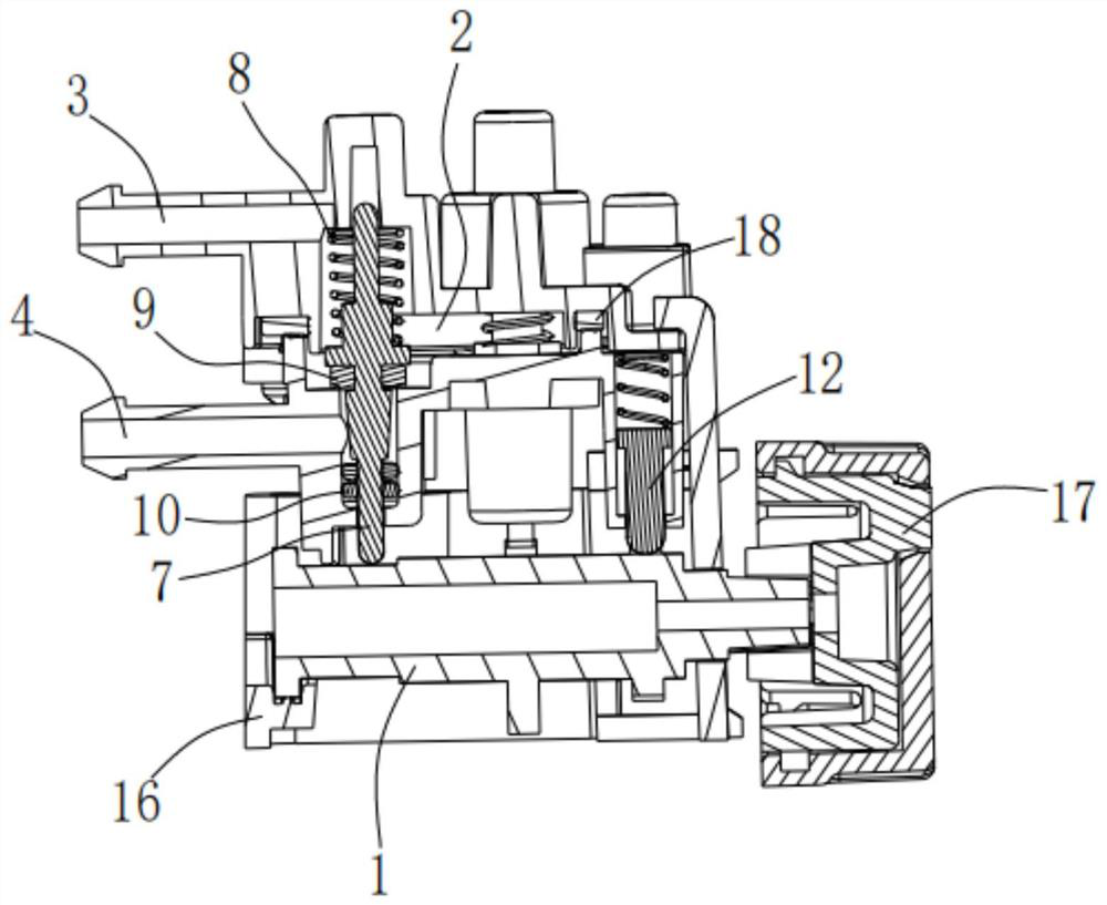 Four-way change-over valve for coffee machine