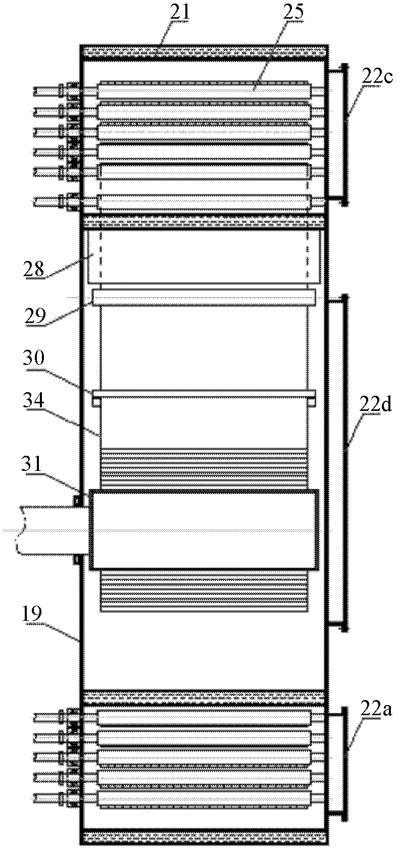 Continuous reduction annealing furnace for sheet metal strips